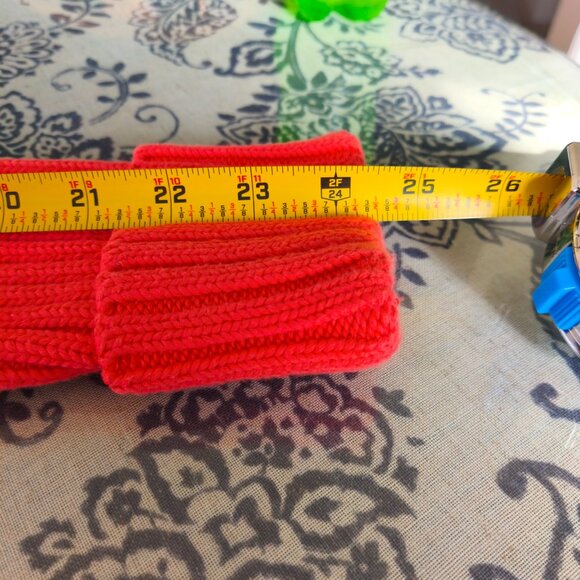 y2k J Crew 100% Cotton Chunky Ribbed Knit Turtleneck Sweater sz M Orange - Picture 9 of 9